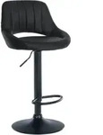 Barhocker Milet Kunstleder Schwarz Schwarz
