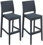 Clp - 2er Set Barhocker Jamaica Dunkelgrau