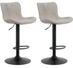 Clp - 2er Set Barhocker Linus Taupe Stoff