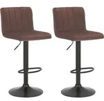 Clp - 2er Set Barhocker Jamie Samt Braun