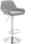 Barhocker Braga Stoff Grau Chrom