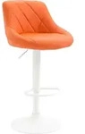 Clp - Barhocker Lazio Kunstleder Orange Wei&szlig;