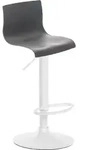Barhocker Hover Kunststoff Grau Metall Matt Weiss