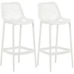 Clp - 2er Set Outdoor Barhocker Air Wei&szlig;