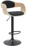 Clp - Barhocker Kingston Natura/schwarz Stoff