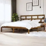 Massivholzbett Honigbraun Kiefer 200x200 Cm Vidaxl