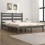 Massivholzbett Grau Kiefer 200x200 Cm Vidaxl