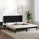 Massivholzbett Schwarz Kiefer 200x200 Cm Vidaxl
