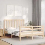 Massivholzbett Ohne Matratze 140x190 Cm Kiefernholz Vidaxl