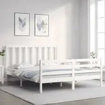 Massivholzbett Ohne Matratze Wei&szlig; 160x200 Kiefernholz Vidaxl
