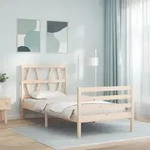 Massivholzbett Mit Kopfteil 90x200 Cm Vidaxl