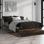 Bettgestell Ohne Matratze R&auml;uchereiche 120x190 Cm Holzwerkstoff Vidaxl