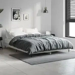 Bettgestell Grau Sonoma 140x190 Cm Holzwerkstoff Vidaxl