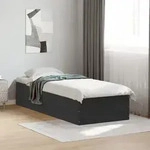Bettgestell Schwarz 75x190 Cm Holzwerkstoff Vidaxl