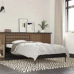 Bettgestell Schwarz 90x190 Cm Holzwerkstoff Und Metall Vidaxl
