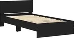 Bettgestell Mit Kopfteil Schwarz 100x200 Cm Holzwerkstoff Vidaxl