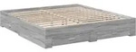 Bettgestell Mit Schubladen Grau Sonoma 180x200cm Holzwerkstoff Vidaxl