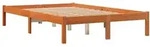 Massivholzbett Ohne Matratze Wachsbraun 140x200 Cm Kiefernholz Vidaxl