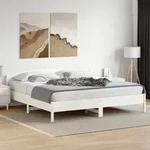 Massivholzbett Ohne Matratze Wei&szlig; 200x200 Cm Kiefernholz Vidaxl