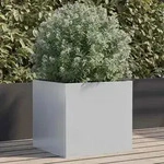 Pflanzk&uuml;bel Silbern 42x40x39 Cm Verzinkter Stahl Vidaxl