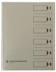Reyher - Ordnungsmappe Din A4 250g/m&sup2; Farbe: Grau 6 F&auml;cher Din A4 250g/m&sup2; Farbe: