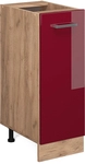 Vicco - Unterschrank R-line, Bordeaux Hochglanz, 30 Cm Ohne Arbeitsplatte