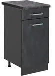 Vicco - K&uuml;chenunterschrank R-line, Schwarz Beton, 40 Cm Ap Anthrazit