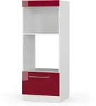 Vicco - Mikrowellenschrank Fame-line, Bordeaux Hochglanz, 60 Cm Offen