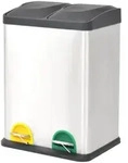 Recycling Treteimer Edelstahl 36 L - Vidaxl