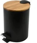 Spirella Adonis 3-liter-badezimmerabfalleimer, Schwarzes Holz Sans Marque