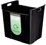 Leitz Moderne Papierkorb Schwarz 40 Liter