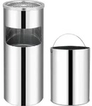 Vidaxl Ashtray Dustbin 30 L Stainless Steel