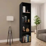 B&uuml;cherregal/tv-schrank Schwarz 36x30x143 Cm Holzwerkstoff Vidaxl