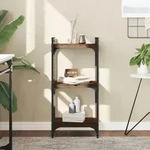 Vidaxl - B&uuml;cherregal 3 B&ouml;den Braun Eichen-optik 40x30x86cm Holzwerkstoff