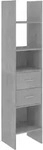 B&uuml;cherregal Betongrau 40x35x180 Cm Holzwerkstoff Vidaxl