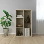 B&uuml;cherregal/sideboard Sonoma Eiche 50x25x80 Cm Holzwerkstoff Vidaxl