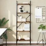 B&uuml;cherregal 5 F&auml;cher R&auml;uchereiche 56x31,5x174 Cm Holzwerkstoff Vidaxl