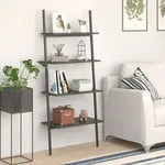 Leiterregal Mit 4 B&ouml;den Schwarz 64x34x150,5 Cm - Vidaxl