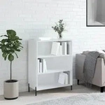 Regalschrank Hochglanz-wei&szlig; 69,5x32,5x90 Cm Holzwerkstoff Vidaxl