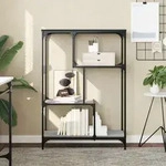 B&uuml;cherregal Grau Sonoma 81x36x115 Cm Holzwerkstoff Und Stahl Vidaxl