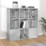 B&uuml;cherregal Betongrau 98x30x98 Cm Holzwerkstoff - Vidaxl