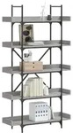 Vidaxl - B&uuml;cherregal 5 B&ouml;den Grau Sonoma 100x33x180,5 Cm Holzwerkstoff