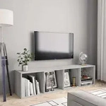 Vidaxl Book Cabinet/tv Cabinet Concrete Grey 143x30x36 Cm