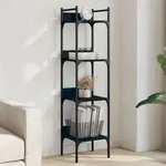 B&uuml;cherregal 4 B&ouml;den Schwarz 35x30x138,5 Cm Holzwerkstoff Vidaxl