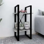 Vidaxl - B&uuml;cherregal 2 F&auml;cher Grau Sonoma 40x30x70 Cm Holzwerkstoff