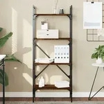 Vidaxl - B&uuml;cherregal 4 F&auml;cher Braun Eiche 56x31,5x138,5 Cm Holzwerkstoff