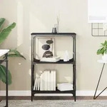 B&uuml;cherregal 3 B&ouml;den Schwarz 59x35x90,5 Cm Holzwerkstoff Vidaxl