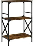 B&uuml;cherregal 3 B&ouml;den R&auml;uchereiche 59x35x90,5 Cm Holzwerkstoff Vidaxl