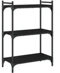 Vidaxl Bookcase 3-tier Black 60x30x86 Cm Engineered Wood