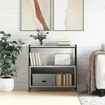 Vidaxl - B&uuml;cherregal Grau Sonoma 80x30x78,5 Cm Holzwerkstoff Und Eisen